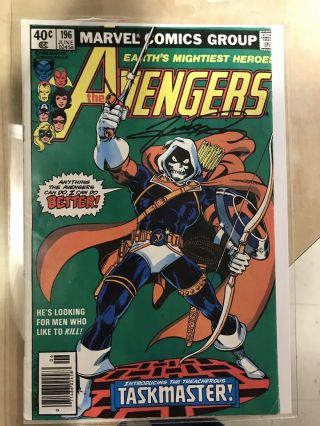 Avengers 196 First Appearance Of Taskmaster Signed By George Perez