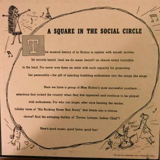 Betty Hutton: A Square In The Social Circle - 3 - 45 RPM Records - 3