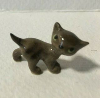 Hagen Renaker Retired Miniature Tiny Tiger Stripe Kitten Vintage Figurine