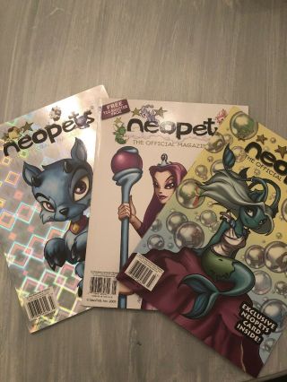 Set Of 3 2005 Neopet The Official Magazines - Volumes 8,  9,  10 - Euc