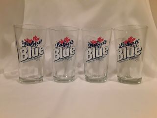 Set Of 4 Labatt Blue Imported Beer Pint Glasses 16 Oz.