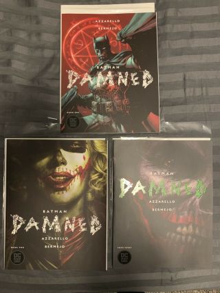 Batman Damned Set : Issues 1 2 3: 1st Printings Uncensored Nm Jim Lee Variant