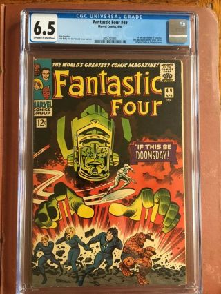 Fantastic Four 49 Cgc 6.  5 Ow/w Silver Surfer Galactus Kirby Lee Sweet