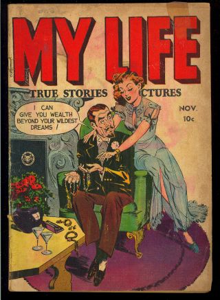 My Life 5 Golden Age Pre - Code Kamen Art Fox Love Romance Comic 1948 Gd - Vg