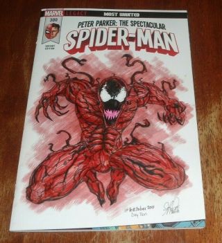 Peter Parker :the Spectacular Spider - Man 300 (2018 Marvel) Sketch Art.