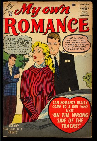 My Own Romance 63 Early Silver Age Marvel Atlas Love Comic 1958 Vg,