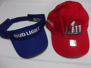 Budweiser Bowl Liii Baseball Cap,  Bud Light Visor
