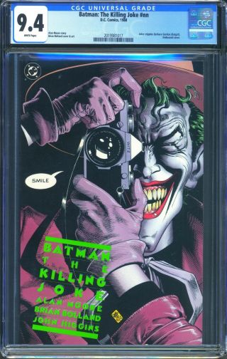 Batman The Killing Joke 1 (dc) Cgc 9.  4 1st Print Wp,  Written By Alan Moore
