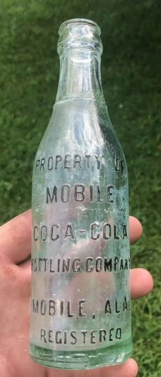 Mobile Alabama Coca Cola Soda Bottle Ala Block Letter Early Rare
