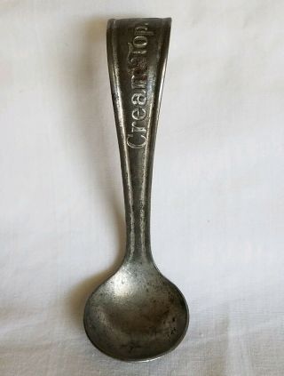 Vintage Antique Cream Top Dairy Milk Bottle Spoon Dipper Patent 1924/1925