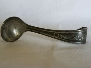 Vintage Antique CREAM TOP Dairy Milk Bottle Spoon Dipper Patent 1924/1925 2