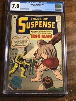 Tales of Suspense 40 CGC 7.  0 1963 2nd Iron Man after 39 Avengers 10