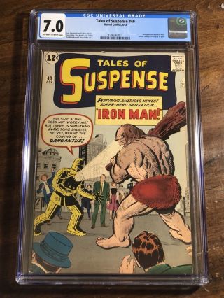 Tales Of Suspense 40 Cgc 7.  0 1963 2nd Iron Man After 39 Avengers