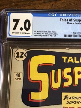Tales of Suspense 40 CGC 7.  0 1963 2nd Iron Man after 39 Avengers 4