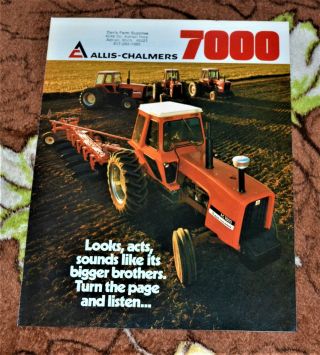 Vtg Advertising 1976 Allis Chalmers Tractor 7000 Brochure