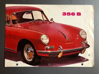 1960 Porsche 356 B " 356 B " Mm 163 Showroom Sales Folder,  Brochure Rare Awesome