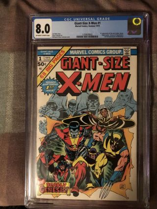 Giant - Size X - Men 1 Cgc 8.  0 Off White To White Pages
