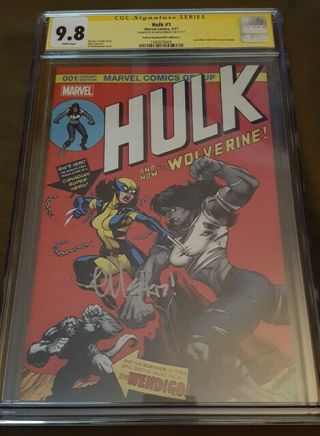 Hulk 1 Cgc 9.  8 Ss Signed By Ed Mcguinness Hall Of Comics/cbcs Edition A