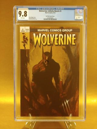 Wolverine Infinity Watch 1 Cgc 9.  8 Dell Otto Exclusive Variant Only 600 Copies