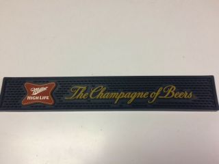 Miller High Life Bar,  Runner Rail Mat The Champagne Of Beers.  3.  5” X 21”