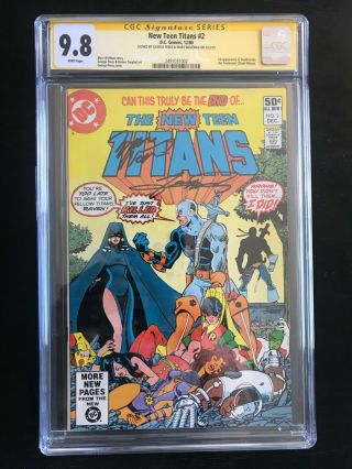 Teen Titans 2 Cgc 9.  8 Signed By Wolfman/perez First Deathstroke