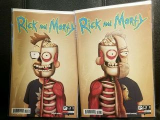 Rick & Morty 50 Justin Roiland & Dan Harmon Variant Set Both Covers Nm,