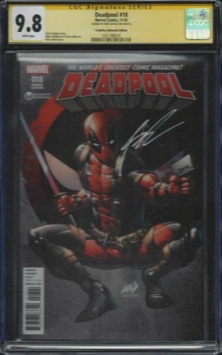 Deadpool 18 Liefeld Variant_cgc 9.  8 Ss_signed By Rob Liefeld