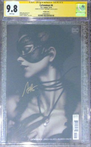Catwoman 4 Artgerm Cover_cgc 9.  8 Ss_signed By Artgerm
