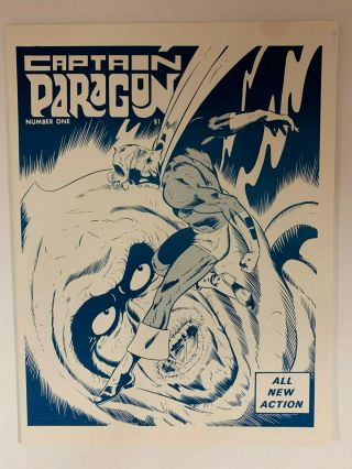 Captain Paragon 1,  1970,  Paragon Publications,  William Black Editor - - Vf,