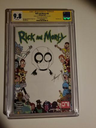 Rick And Morty 35 Cgc Ss Scorpion Sketch Edition 9.  8 Signed By Marat Mychaels