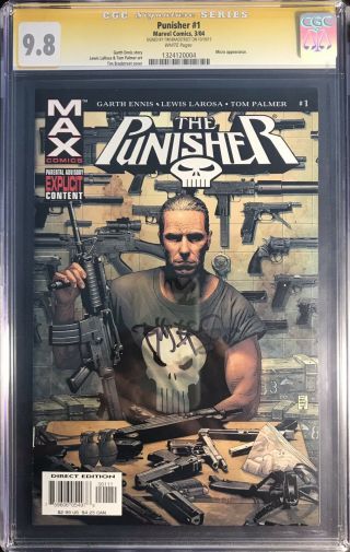 Punisher 7th Series Max 1 Garth Ennis 2004 Cgc 9.  8 Ss Tim Bradstreet Signature