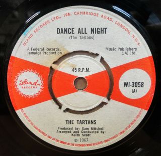 The Tartans Dance All Night / What Can I Do Og Uk Island 7 " Wi - 3058 Clip