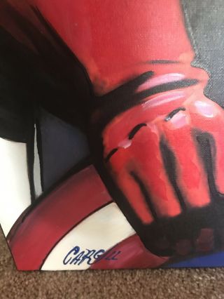 Stan Lee (d. ) Signed Captain America Pop Art Canvas Cargill Painting - 32”x18” 3