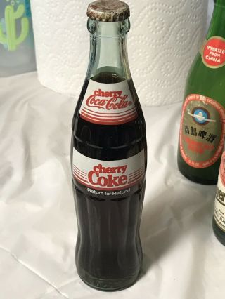 Full Vintage Cherry Coca Cola Coke Soda Bottle Panama City Fl