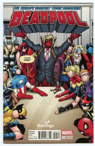 Deadpool 1 Hastings Donald Trump Variant Cover Marvel Comics