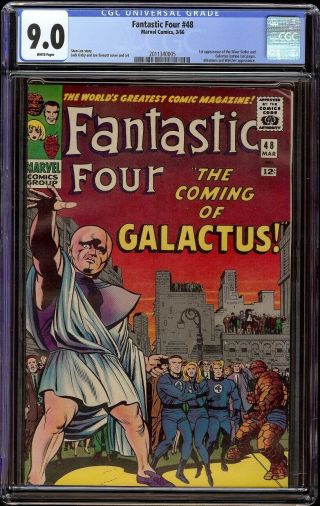 Fantastic Four 48 Cgc 9.  0 White (marvel 1966) 1st Appearance Silver Surfer