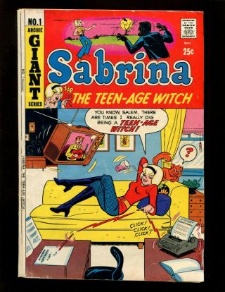 Sabrina The Teen - Age Witch 1 (1971) Vg,  Giant Decarlo Edwards Archie Veronica