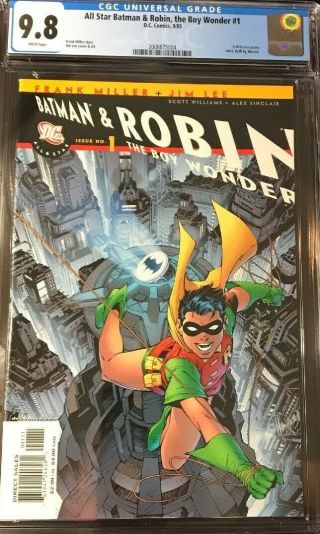 All Star Batman And Robin,  The Boy Wonder 1 Cgc 9.  8 Robin Variant Cover Miller