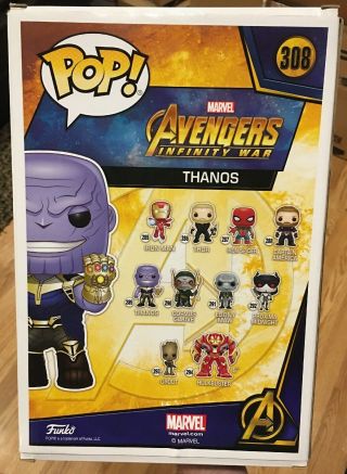 Funko Pop Marvel Avengers Thanos 10 Inch Cast Signed/Autographed 4