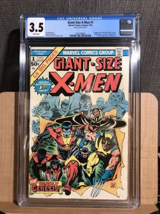 Giant - Size X - Men 1 Cgc 3.  5 White Pages