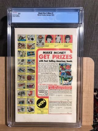 Giant - Size X - Men 1 CGC 3.  5 WHITE Pages 2