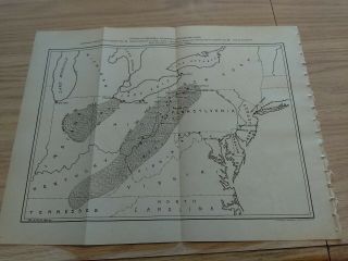 1907 Map Independent Refineries Pure Oil Co.  Lima Indiana Appalachian Oil Field