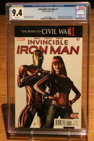 Invincible Iron Man 7 Cgc 9.  4 First Appearance Of Riri Williams