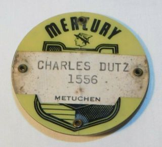 Rare Old Mercury Automobile Metuchen Plant Employee Badge Pin