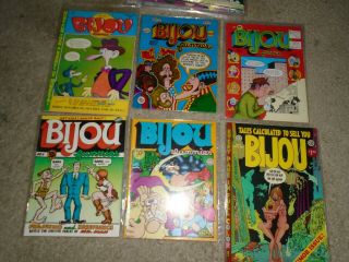 Bijou Funnies 1 - 8 Complete Set Fine To Very R Crumb Underground Comics