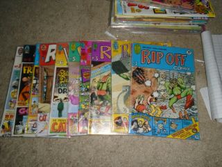 Rip Off Comics 1 - 10 Complete Set Fine To Vf Freak Brothers Underground Comics