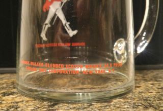 Vintage Johnnie Walker Scotch Whiskey Glass Pitcher Pub Jug Red White Gold 3