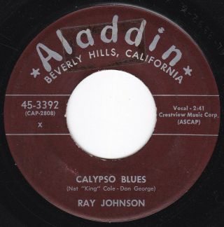 Rumba Popcorn R&b Ray Johnson Calypso Blues / Are You There 45 Los Angeles Hear