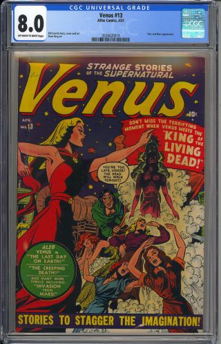 Venus 13 Owner Pre - Code Atlas Comic 1951 CGC 8.  0 2