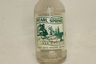 Pearl Spring Beverages Soda Bottle,  Mont Alto,  Pennsylvania 1941 Reed Glass Co.